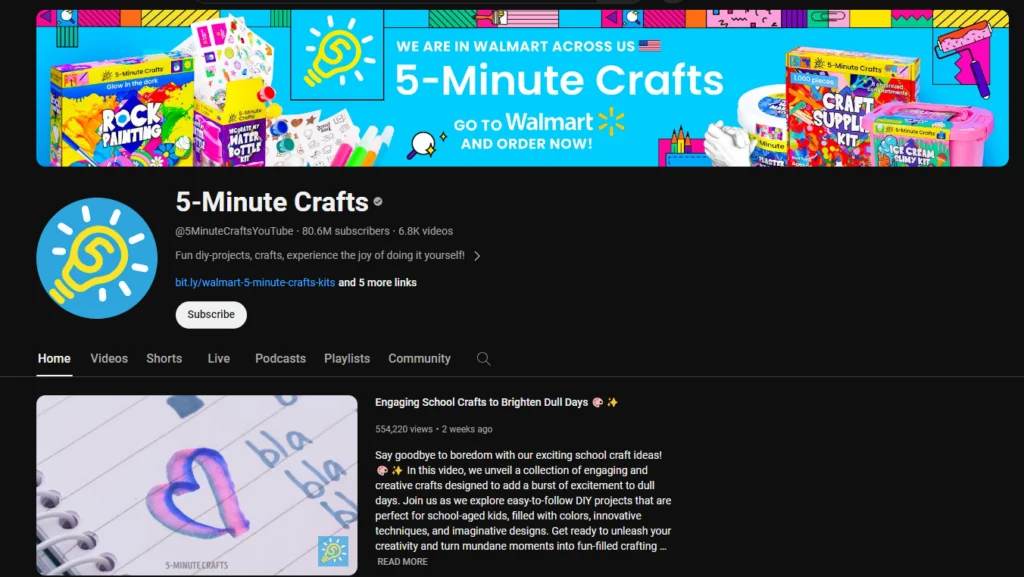 5 minute crafts youtube channel