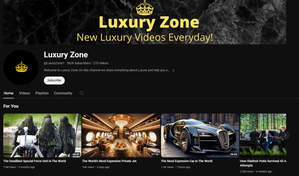 Luxury ZOne youtube