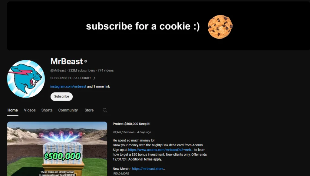 mr beast youtube channel