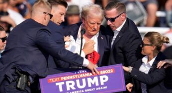 Video: Gunshots reportedly fired at Donald Trump – former president rushed off stage