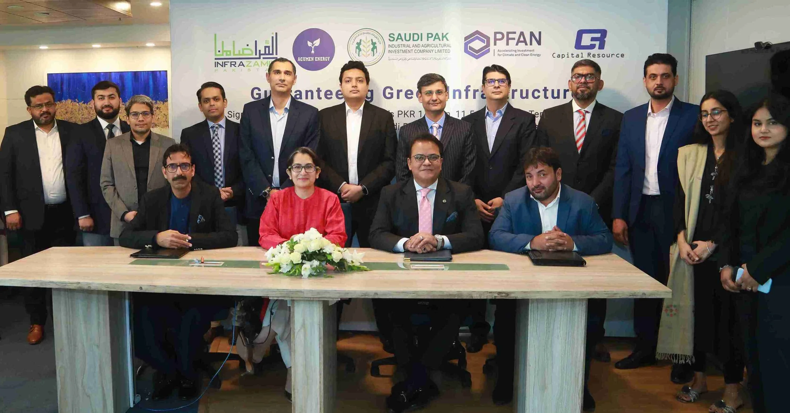 InfraZamin Pakistan, Saudi Pak Industrial and Agricultural Investment Co Ltd sign 11.5-years Renewable Energy Financing Facility to Acumen Energy of PKR 1.28 billion