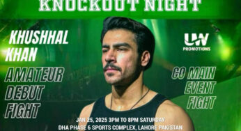 Khushhal Khan’s Big Boxing Debut at Knock Out Night on January 25th in Lahore