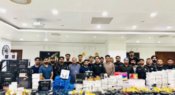 Customs Enforcement seizes smuggled electronics worth Rs 100 million during raid in Star city mobile market