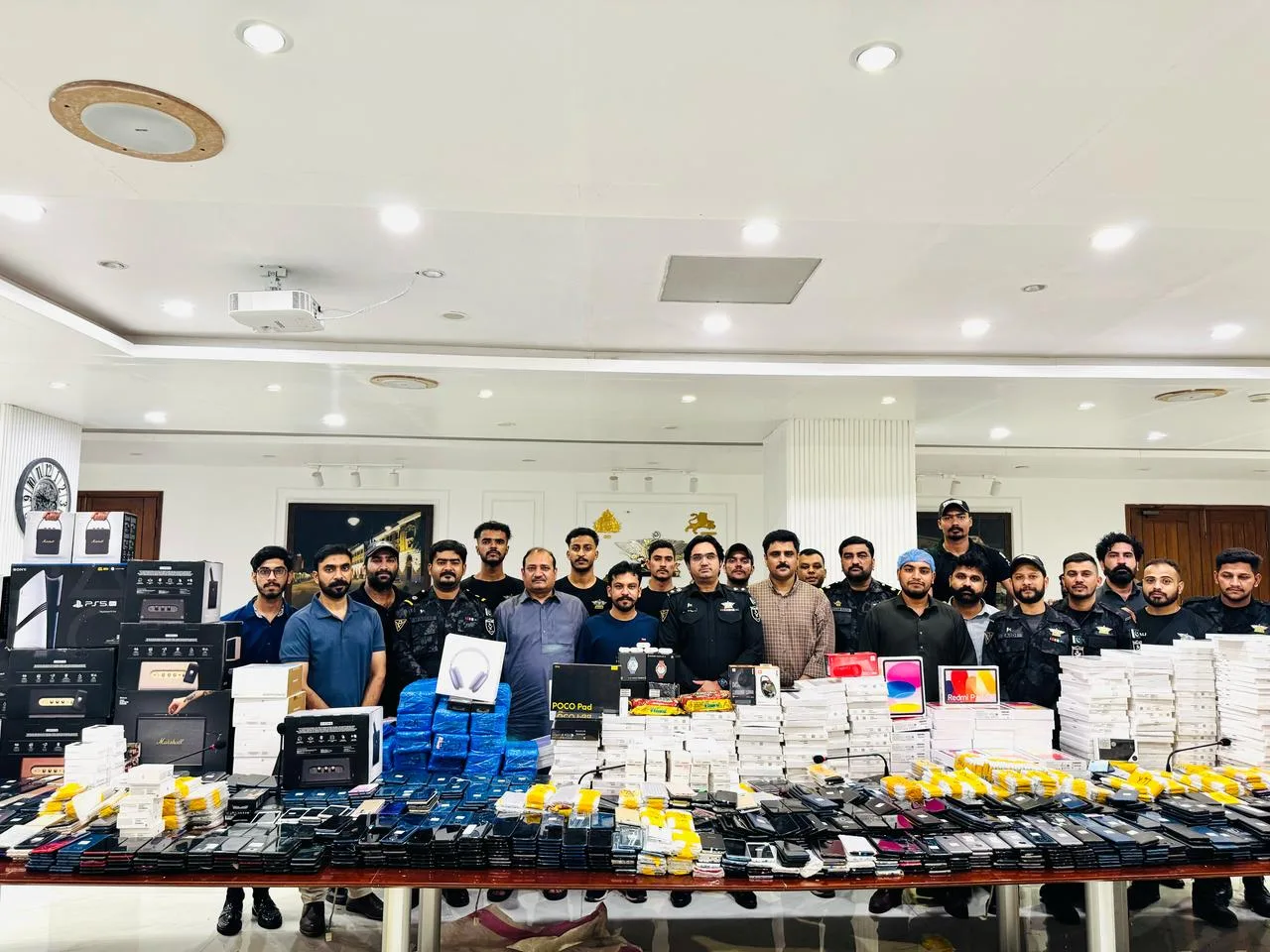 Customs Enforcement seizes smuggled electronics worth Rs 100 million during raid in Star city mobile market