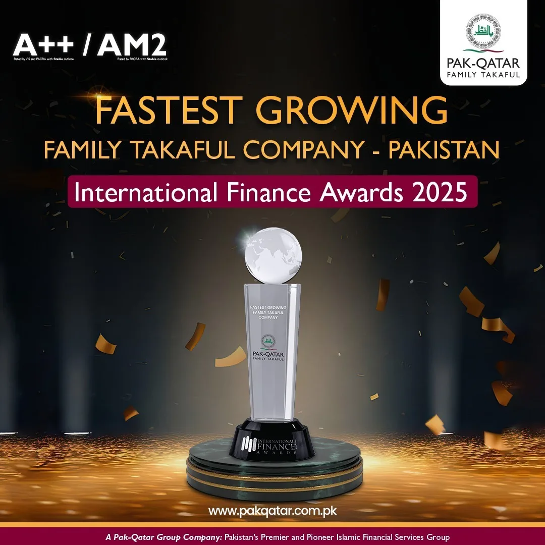 Pak‑Qatar Family Takaful Awarded “Fastest Growing Family Takaful Company – Pakistan” at International Finance Awards 2025