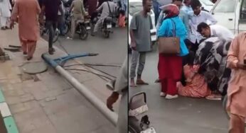 Rusty Electric Pole Kills Motorcyclist, Injures Wife and Daughter in Karachi