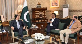 Acting President Gilani Meets World Dialogue Forum CEO
