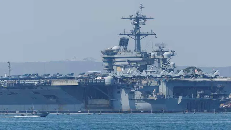 US Aircraft Carrier USS Abraham Lincoln Enters Middle East as Trump Signals Military Presence in Region
