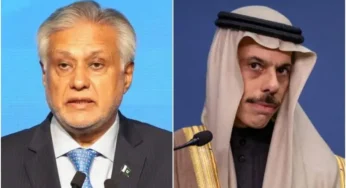 Dar Discusses Regional Situation With Saudi FM