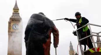 Man Charged for Graffitiing Churchill Statue with Pro-Palestinian Messages
