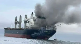 Thai Ship Hit in Hormuz Runs Aground Off Iran’s Qeshm Island, Tasnim Reports