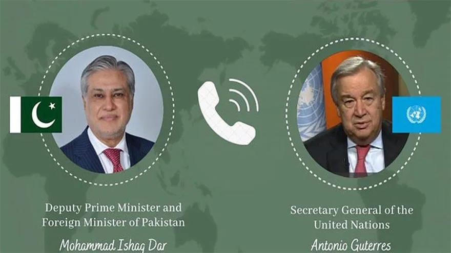 Dar, Guterres Discuss West Asia Situation’s Impact on Peace