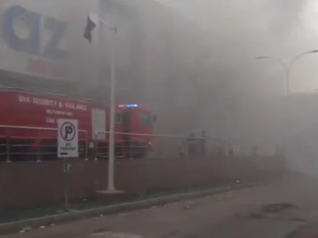 Fire at Zamzama Store Controlled by Fire Brigade
