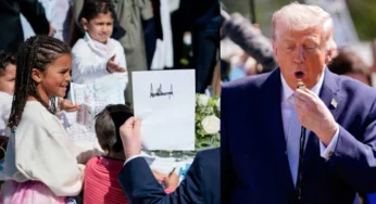 Trump Mocks Biden’s ‘Autopen’ at White House Easter Egg Roll
