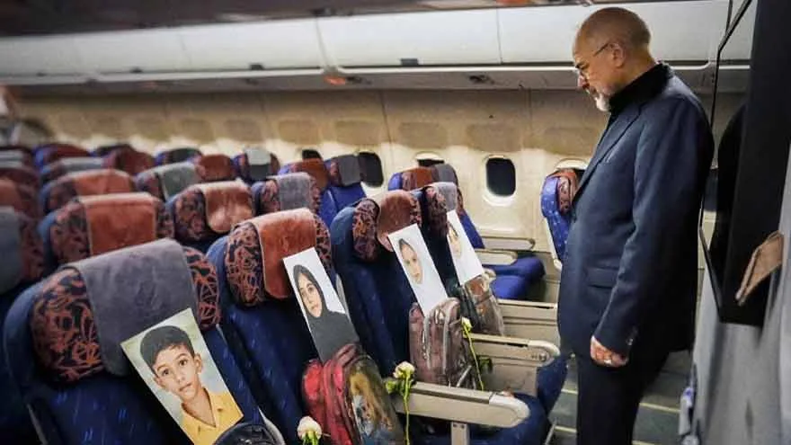 Ghalibaf Shares Minab 168 Tribute Image From Flight to Pakistan