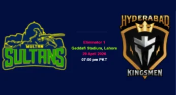 PSL Eliminator Starts: Multan Sultans vs Hyderabad Kings at Gaddafi Stadium
