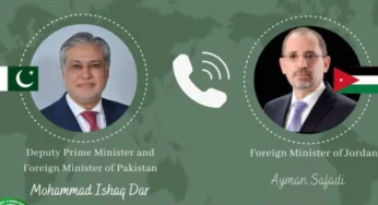 Jordan’s DPM FM Commends Pakistan’s Peace Efforts in Call with Dar