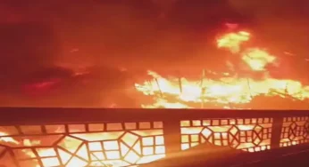 Fire Destroys Rawat Shops Near Islamabad Amid Strong Winds