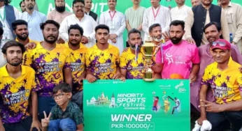 Hazara Region Secures Cricket Title in K-P Minority Sports Festival Final