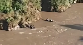 Passenger Coaster Thrown into River Amid Traffic Dispute in Muzaffarabad