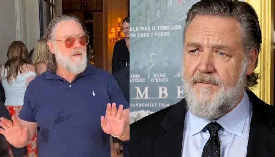 Russell Crowe Responds to Viral Video in Paris