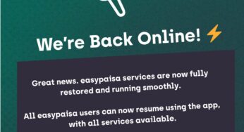 easypaisa Services Fully Functional Nationwide