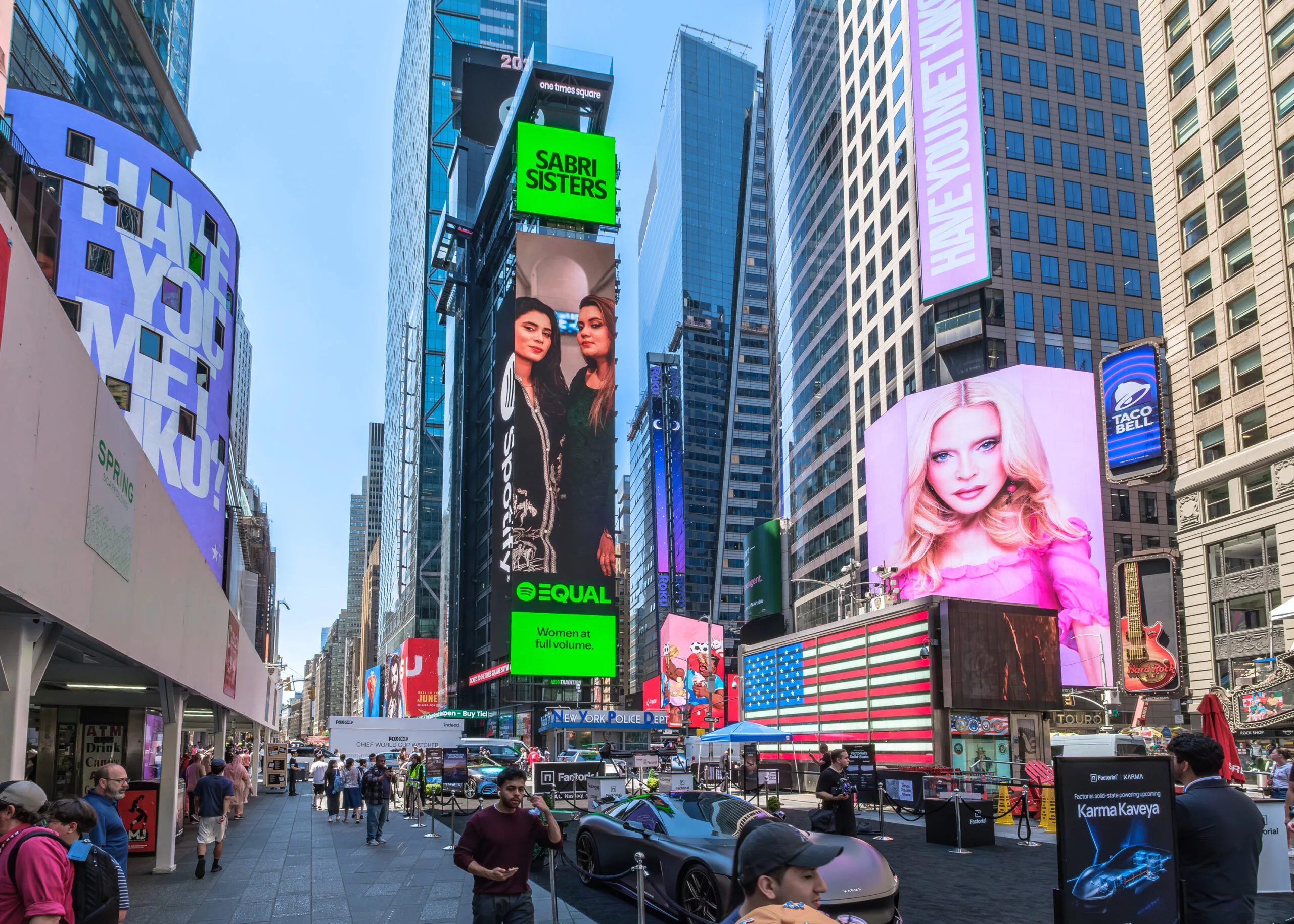 Sabri Sisters Take Center Stage in New York’s Times Square as Spotify’s EQUAL Pakistan Ambassadors for Q2 2026