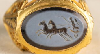 Rare Roman Gold Ring with Victory Goddess Found by Detectorist in England Field