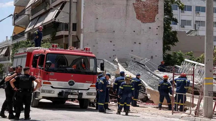 Athens Apartment Collapse: Rescuers Search Trapped Victims