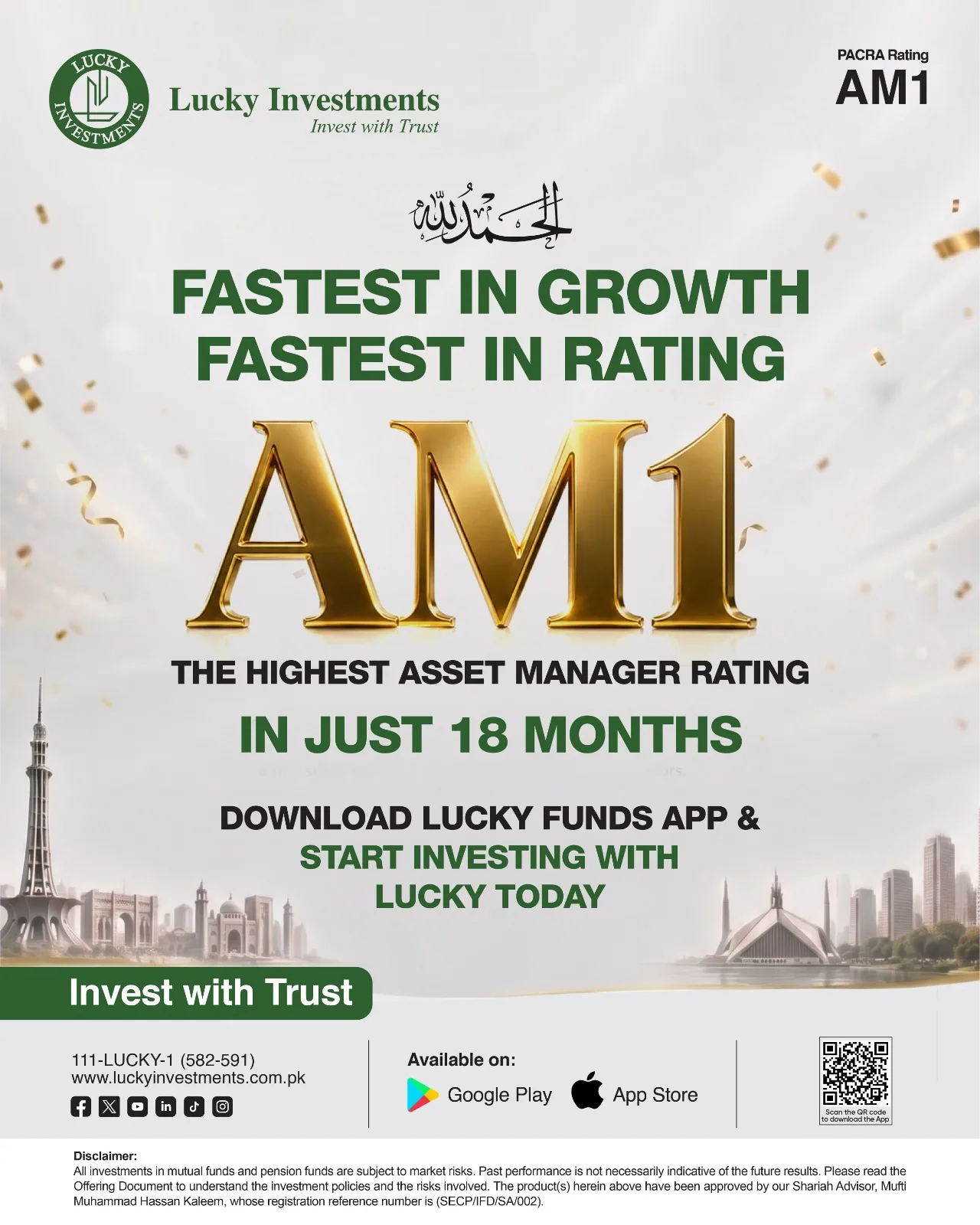 LUCKY INVESTMENTS ACHIEVES THE HIGHEST ASSET MANAGER RATING – AM1